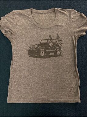 Jeep - American flag - Red White Blue Apparel women’s soft and worn tee CJ-7